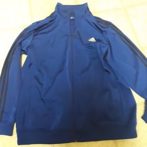 2XL Blue Adidas Zip Up